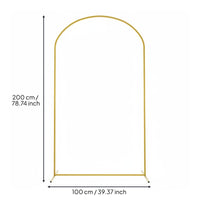 Gold Metal Arch Stand Reusable Wedding Arch Frame Easy Assembly Event Decoration for Memory Booth, Party