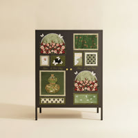 Metal Storage Cabinet Standing Metal Cabinet Modern Credenza for Apartment Dwellers, Living Room, Small Areas