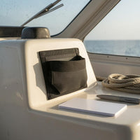 Mountable Self-Adhesive Mesh Pouch Black Boat Mesh Bag Rectangular Boat Storage Bag Easy to Install for Onboard