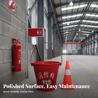 Space-Saving Semi-Circular Fire Pail Long-Lasting Stainless Steel Sand Pail High-Visibility Markings Wall-Mounted Fire Pail for Safety Away from Icers, Property Managers, Building Administrators, Corridors, Gas Stations, Public Buildings, Warehouses