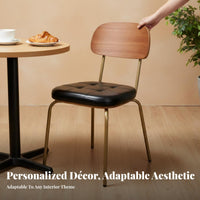 Industrial Design Armless Side Chair Retro Design Arachnoid Leg Chair Comfortable Dining Seat Sturdy for Restaurant Owners, Interior Designers, Cafe, Living Room, Office, Bedroom