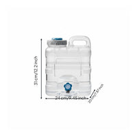 Sturdy Portable Water Container with Spigot Leak-Proof Car Water Storage Container Food Grade Material for Campers, Drivers, Road Trips