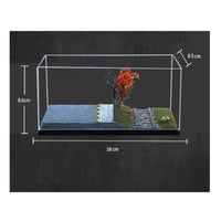 1:64 Scale Diorama Alloy Railroad Scenery Model Realistic Tree Model for Desk