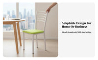 Minimalist Design Padded Seat Metal Chair Modern Design Household Furniture Comfortable Backrest Armless for Homeowners, Restaurant Owners, Event Planners, Dining Room, Hotel, Kitchen, Cafe