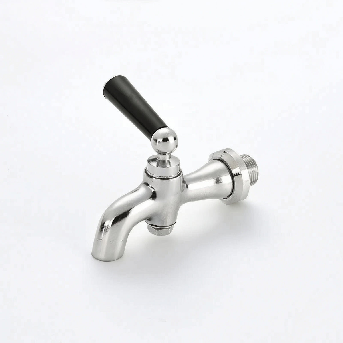 Polished Faucet with Lever Handle Threaded Dispenser Faucet Sturdy Beverage Dispenser Tap Leak-Proof for Tea Shops