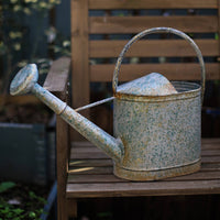 Long Spout Watering Can Large Capacity Metal Watering Can Rustic Garden Sprinkler Sturdy Construction for Patio, Indoor Plants