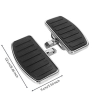 Anti-Slip Footboards with Rubber Grip Surface Wide Footboards Rectangular Floorboards Pivoting for Cruiser Riders, Motorcyclists, Highway Cruising, Motorcycle Customization