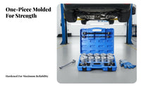 27 Pieces Vehicle Bushing Press Kit Threaded Rod Bushing Removal Tool Kit Molded Carrying Case for Mechanics