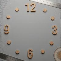 Wood Grain Self-Adhesive Clock Numerals Easy to Install Craft Supply