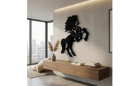 Modern Horse Silhouette Clock Large Size Horse Wall Clock Timepiece