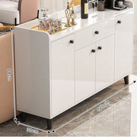 Coffee Bar Cabinet with Dining Room Buffet Household Furniture Kitchen Storage Console and Enclosed Compartments Featuring Sleek Modern Design Suitable for Entryway Living Room Home Organization