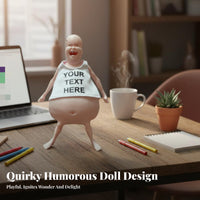 Silicone Joke Gift Doll Soft & Squeezable Funny Pot-Belly Figurine Press Toy Conversation Piece Novelty Item Distinctive Design