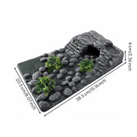 Turtle Basking Perch Easy to Climb Turtle Climbing Ramp Resting Terrace Reptile Hiding Cave