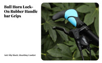 2 Pieces Anti-Slip Mountain Bike Handle Grip Wear-Resistant Mountain Bike Hand Grips Shock Absorbing Lock-on Handlebar Grip for Mountain Bikers, Commuters, Trail Riding, Long-Distance Cycling