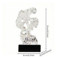 Taihu Stone Sculpture Transparent Ornament Zen for Office, Tea Room