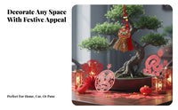 Seasonal Holiday Snake Hanging Decoration, Chinese Style Decor, Auspicious Gift Box, Car Ornament, Scene Arrangement
