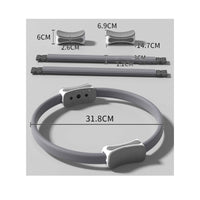 Ribbed Detachable Pilates Circle Hand-Held Pilates Resistance Circle Exercise Resistance Circle Lightweight