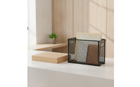 Collapsible Wire Mesh Organizer with Handles Portable Wire Basket with Handle Lightweight Foldable File Basket Metal for Students, Home Office, Desk