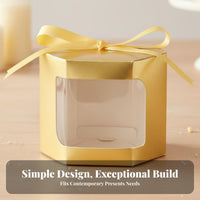 Clear Window Candy Box Holographic Finish Folding Paper Treat Box Easy Assembly Packaging Supplies for Confectioners, Crafters, Bakeries, Weddings