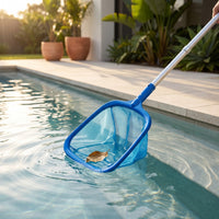 Pool Net with Fine Mesh Bag Tapered Leaf Skimmer with Plastic Frame Pool Leaf Skimmer Wide-Mouth Easy Scoop Edge