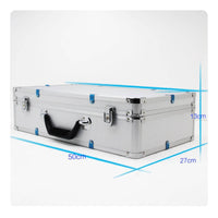 Reinforced Corners Aluminum Audio Device Case Locking Latches Hard Audio Device Case Custom-Cut Compartments Audio Storage Foam Padding for Portable Transport