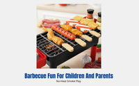Simulated BBQ Skewer Grill Set, Mini Kitchen Toy, Pretend Cooking, Light & Sound, Role Play