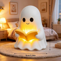 Cute Halloween Ghost Reading Night Light