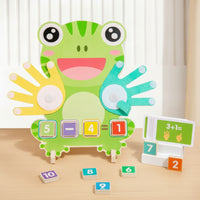 Child-Centered Math Board with Movable Hands Educational Math Teaching Board Interactive Learning Toy Fine Motor for Kindergarteners, Toddlers, Home School