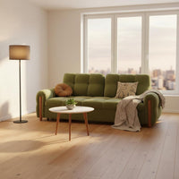 Space Saving Multi-Functional Couch Bed Easy to Convert Pull out Sofa Bed Solid Wood Frame Tufted Sleeper Loveseat Scratch Resistant