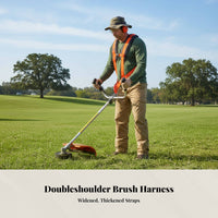 Grass Trimmer Harness Heavy-Duty Brush Cutter Harness Bright Orange Undesirable Vegetation   Strap for Landscapers, Gardeners, Garden Maintenance