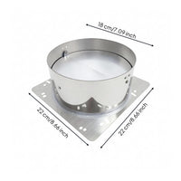 Stainless Steel Range Hood Air Outlet Base Thickened Metal Duct Outlet Base Backdraft Flap Hood Mounting Plate High-Temperature Resistant
