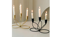 Three-Arm Candlestick Holder Versatile 3-Arm Candelabra Candlestick Holder with Three Cups Modern Metal Candelabra Minimalist