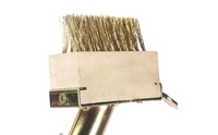 Heavy Duty Crevice Weeding Brush Dense Bristles Long Handle Wire Brush 2-in-1 Design for Outdoor, Kitchen, Bathroom