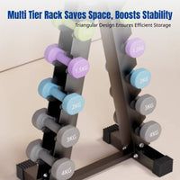 Dumbbell Rack, Multifunctional Upright Stand, Space-Saving Storage Organizer for Kettlebells and Fitness Equipment