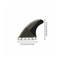 3 Pieces Single Tab Surf Fins Carbon Composite Surf Fins Maximum Control Water Sport Accessory