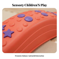 Learn Through Play Kids Balance Beam Set Non-Slip Base Balance Beam and Stepping Stones Easy Stackable Storage Sensory Stepping Stones Set Endless Configurations for Toddlers, Preschoolers, Children, Kindergarten, Indoor, Playroom, Living Room