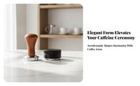 2 Pieces Two-Piece Espresso Tamper Set Portafilter Espresso Tamper Kit Black and Silver Coffee Distributor Cylindrical