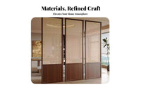Chinese design Folding Woven Panel Screen Movable Room Divider Portable Privacy Partition Foldable Design for Homeowners, Renters, Office Workers, Entrydirection, Bedroom, Dressing Area, Studio Apartment