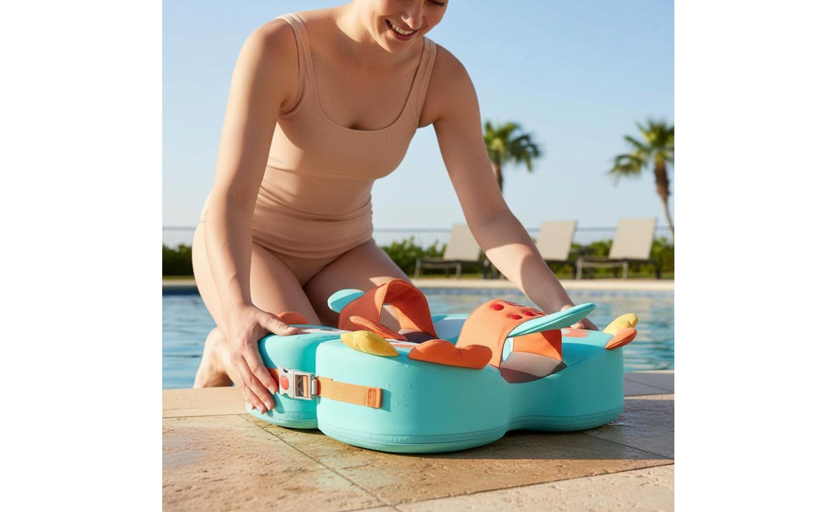 Adjustable Harness Underarm Swimming Loop Splash Guard Non-Inflatable Baby Buoyancy Aid Anti-Flip Design Baby Chest Buoyancy Aid High Buoyancy for Infants, Babies, Toddlers, Beach