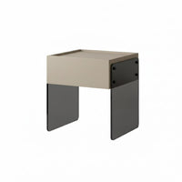 Minimalist Design Storage Cabinet with Drawers Multipurpose 2-Drawer Rounded Cabinet Nightstand for Homeowners, Renters, Students, Home, Apartment, Dorm Room, Office