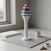 Beijing Airport Structure Model Fine Workmanship Airport Control Structure Model Detailed Textures Collectible Display for Aviation Fans