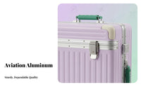 Aluminum Frame Hardside Suitcase sturdy rigid exterior Hardside hand luggage Combination Lock travel equipment Telescoping Handle for Travelers, getawayers, getaway, getaways, Airports, Weekend short journeys