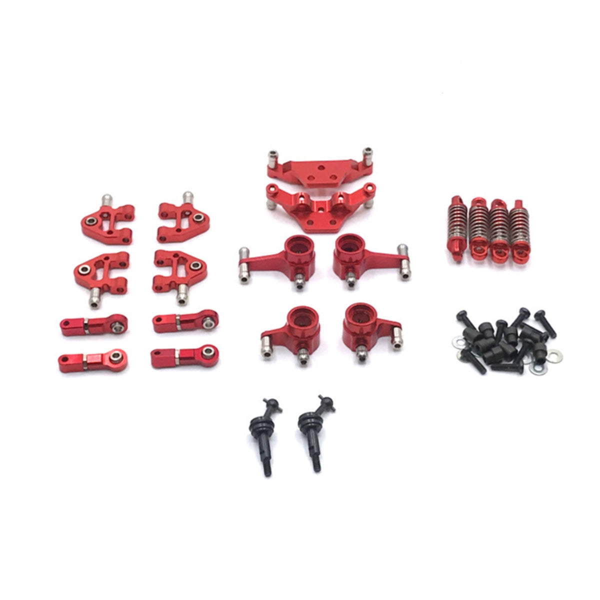 RC Car Upgrade Kit Lightweight RC Car Parts with Shock Absorbers Adjustable Hardware for Wltoys 1/28 Garage Tuning
