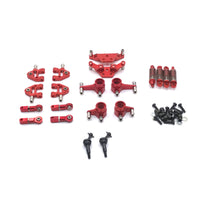 RC Car Upgrade Kit Lightweight RC Car Parts with Shock Absorbers Adjustable Hardware for Wltoys 1/28 Garage Tuning