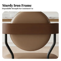 centuryera Modern Design Upholstered Curvedrear Chair Soft Upholstery Upholstered Wooden Chair Sturdy Metal Legs Indoor Seating Comfortable for Restaurant Owners, Interior Designers, Homeowners, Dining Room, Coffee Shop, Kitchen