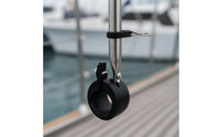 Rail-Mounted Flagpole Nylon Components Stainless Steel Flagpole Flag Pole Clip Bracket Silver