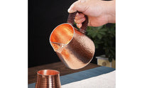 Large Capacity Copper Tea Pitcher Thickened Tea Fairness Cup Handmade Hammered Copper Pitcher Retro Design