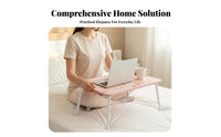 Multi-Functional Foldable Leg Tray Table Lightweight Foldable Laptop Stand No Assembly Required Lap Desk Minimalist Design for Students, off-Site Workers, Bedroom, Dorm Room, Home Office, Sofa