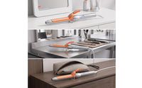 Ceramic Coating Curling Iron Anti-Scald Hair Curler with Clamp Adjustable Temperature Curling Wand Swivel Cord for Home Styling, Salon
