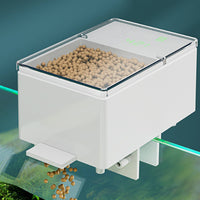 Digital Aquarium Feeder Portion Control Dry Food Storage for Busy Fish Keepers